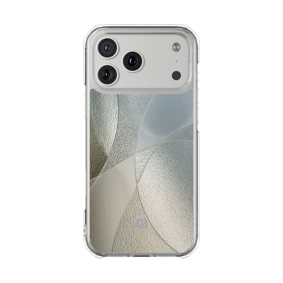 Silver Impact MagSafe Phone Case for iPhone - Frosted Silver Mosaic