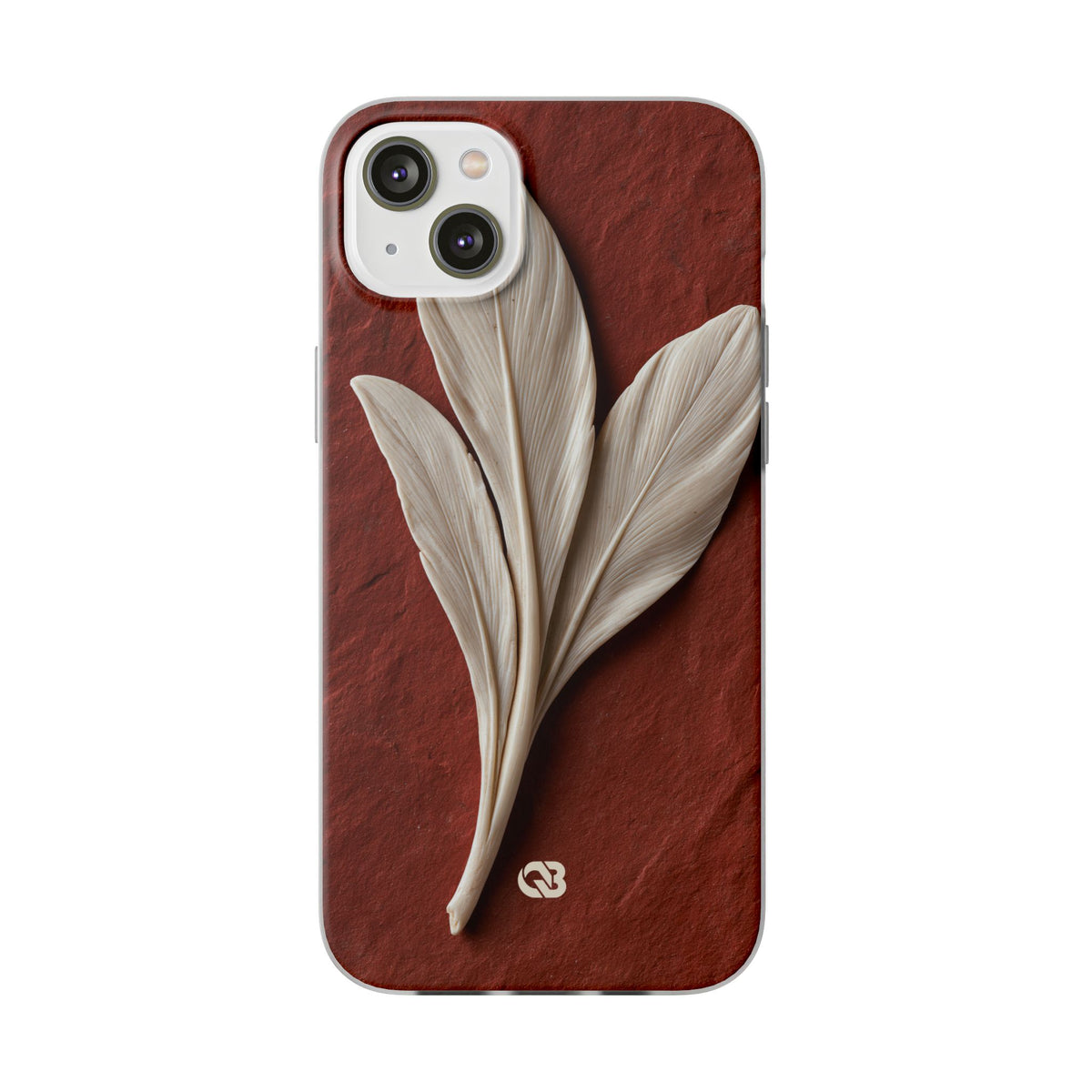 Carved Ivory Plume · Lite Phone Case for iPhone ·  Red