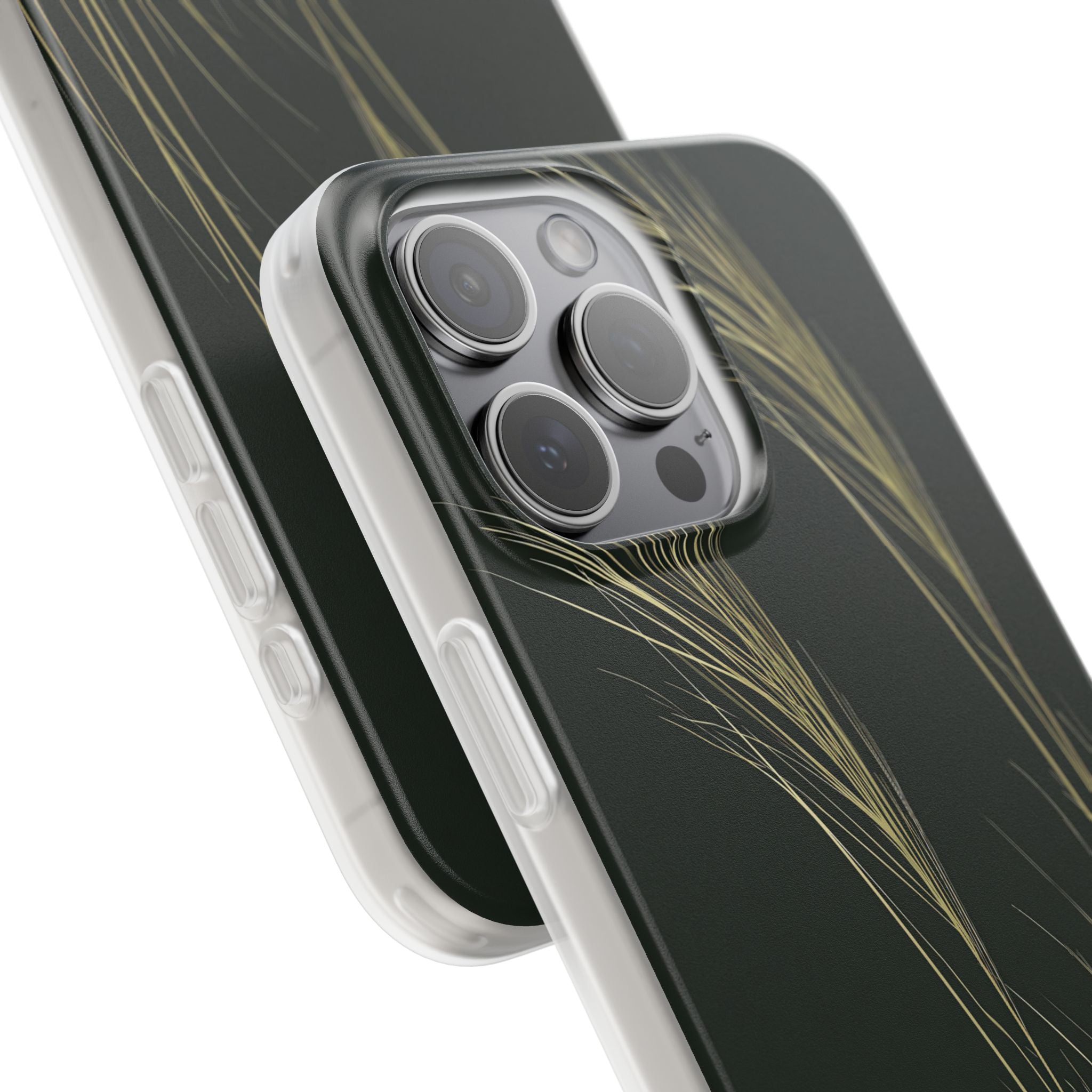 Green Lite Phone Case for iPhone - Midnight Gilded Grass