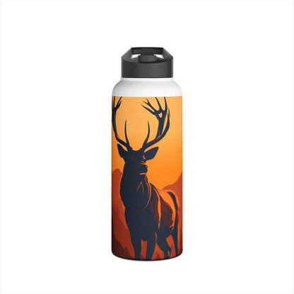 Stag Sunset - Stainless Steel Water Bottle