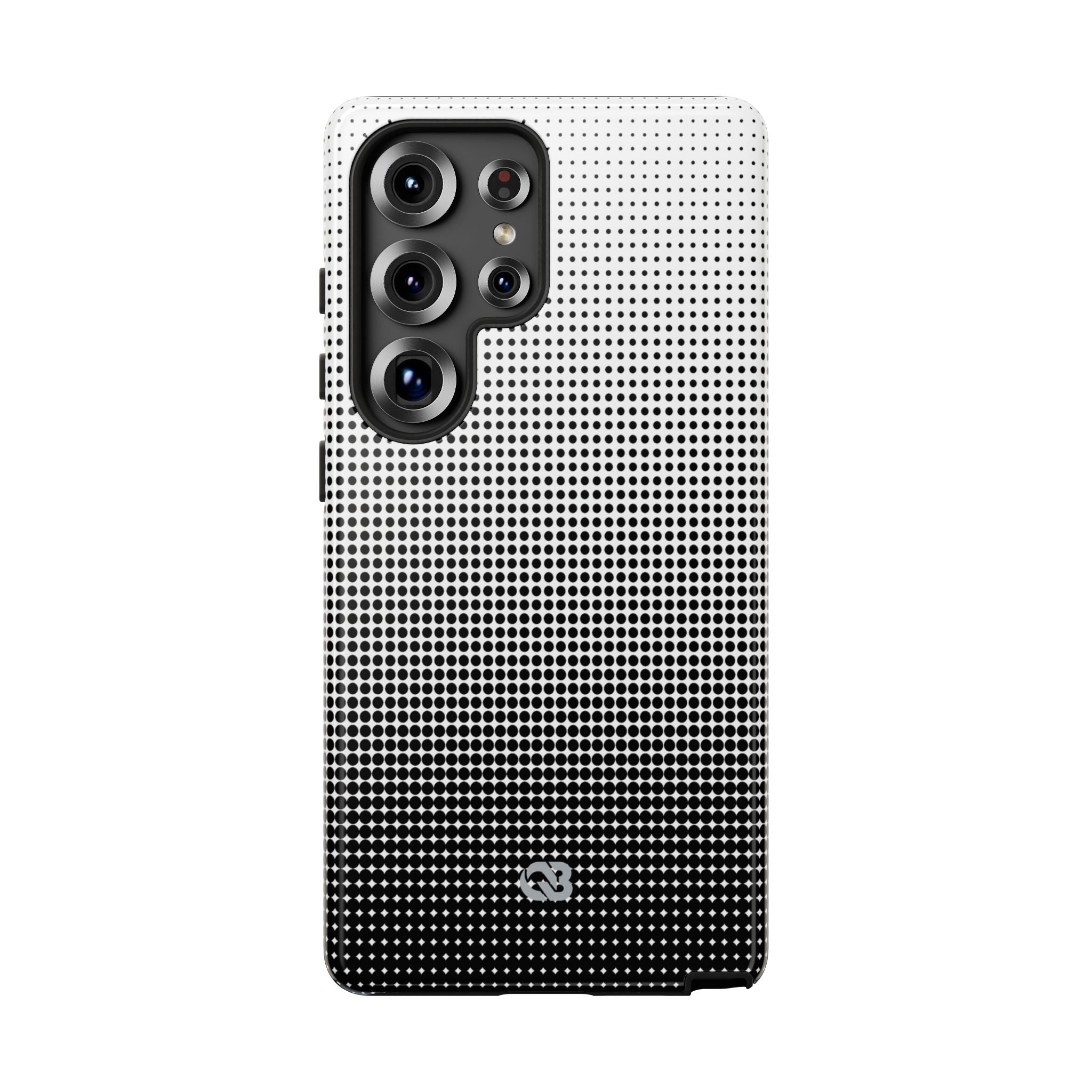 Black Tough Phone Case for Samsung - Obsidian Halftone Flux