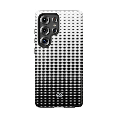 Black Tough Phone Case for Samsung - Obsidian Halftone Flux