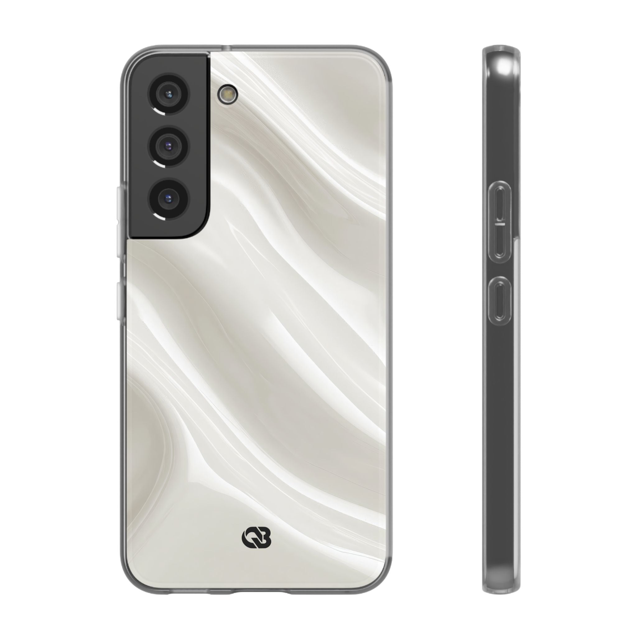 White Lite Phone Case for Samsung - Polished Ivory Wave