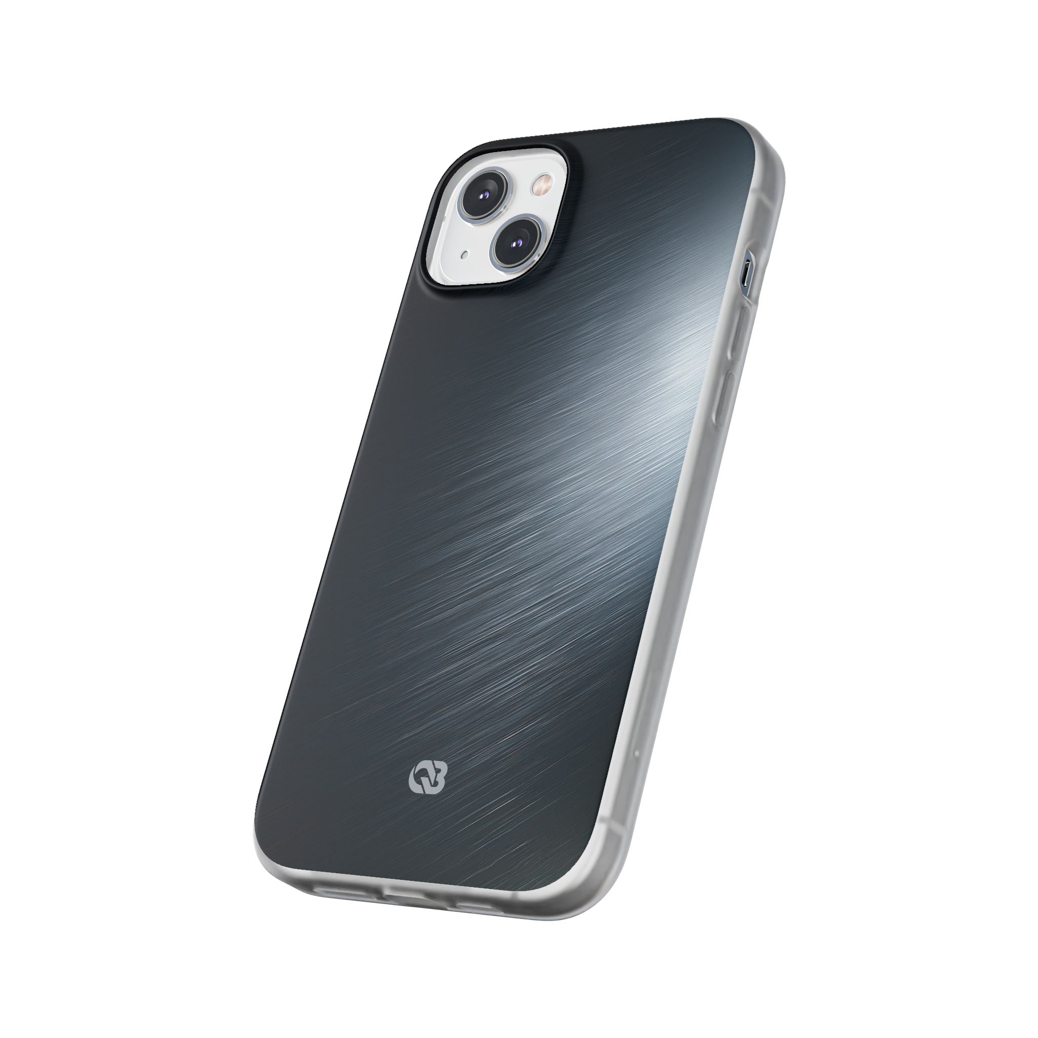 Grey Lite Phone Case for iPhone - Charcoal Brushed Steel
