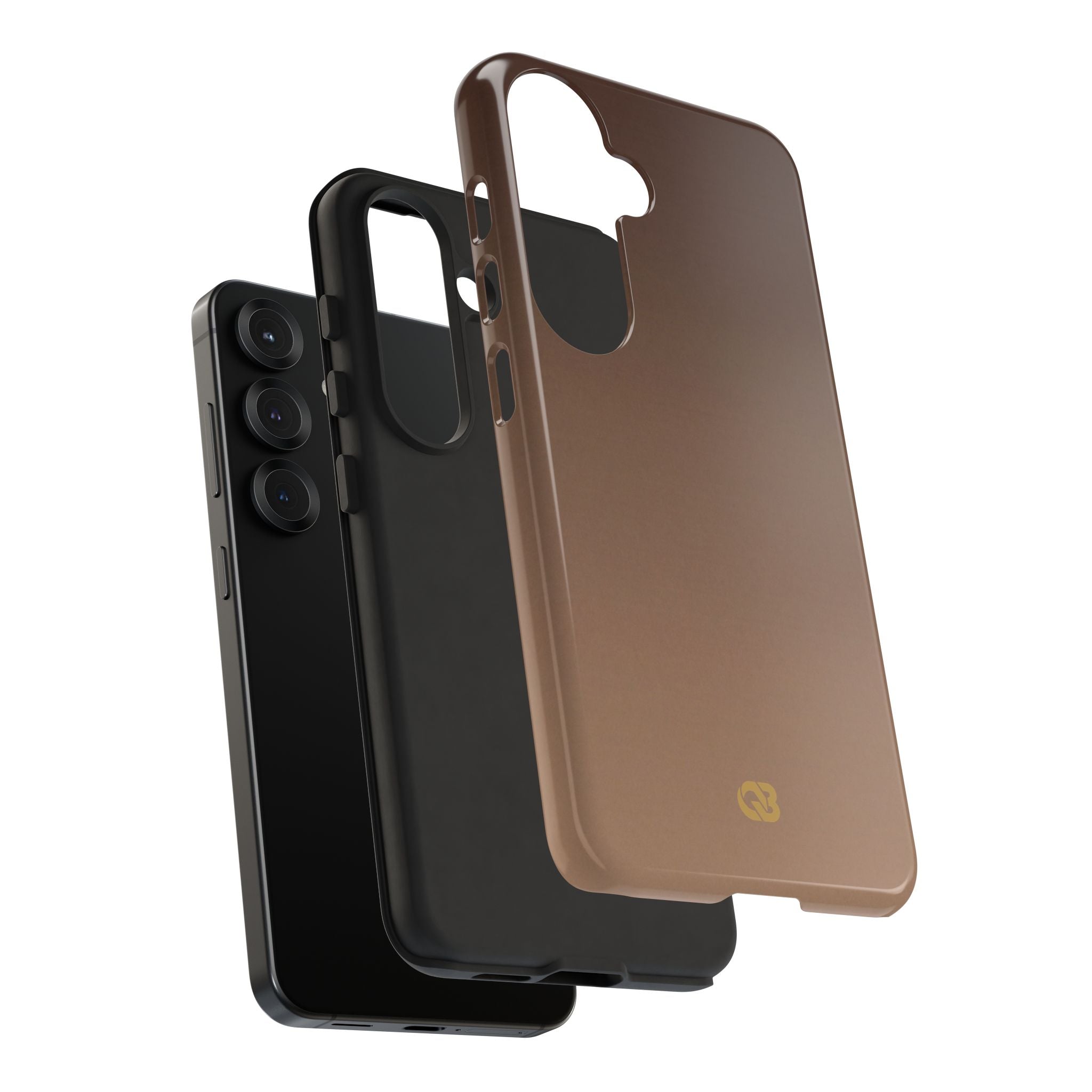 Brown Tough Phone Case for Samsung - Smoked Caramel Fade
