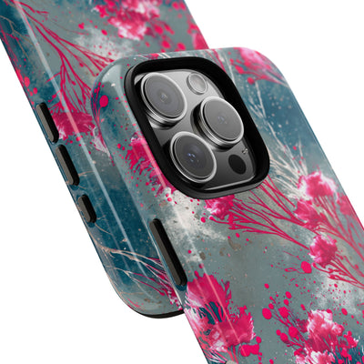 Cyber Blossom · Tough Phone Case for iPhone · Teal