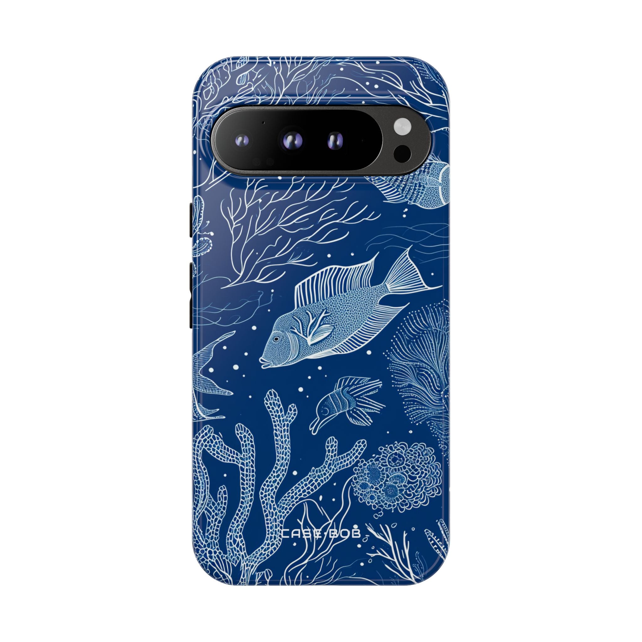 Navy Scale Reef Google Pixel 9 Pro XL Case - Tough