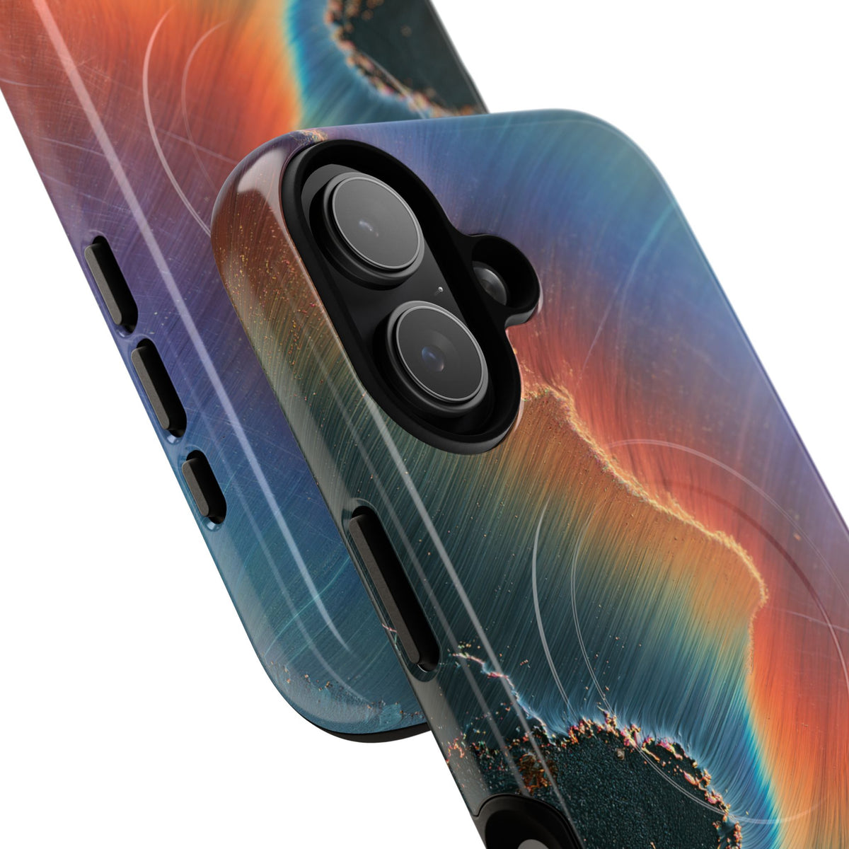 Prismatic Aura Shift · Tough 2.0 Magnetic Phone Case for iPhone · Blue