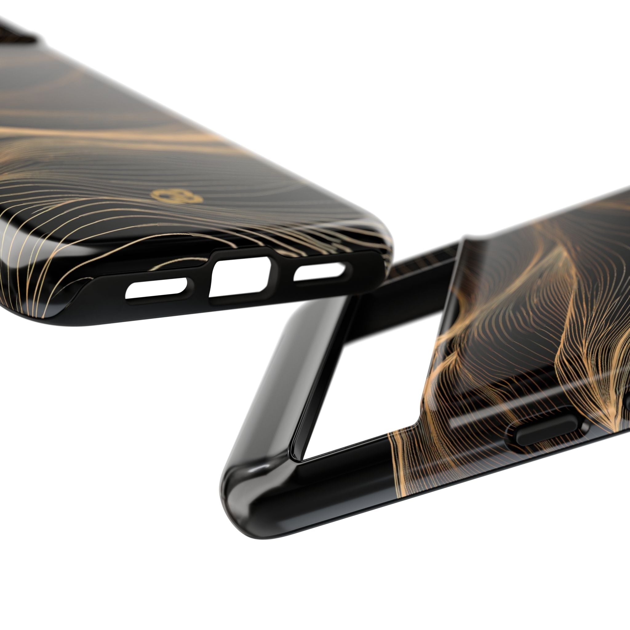 Black Tough Phone Case for Google Pixel - Copper Topo Ridge