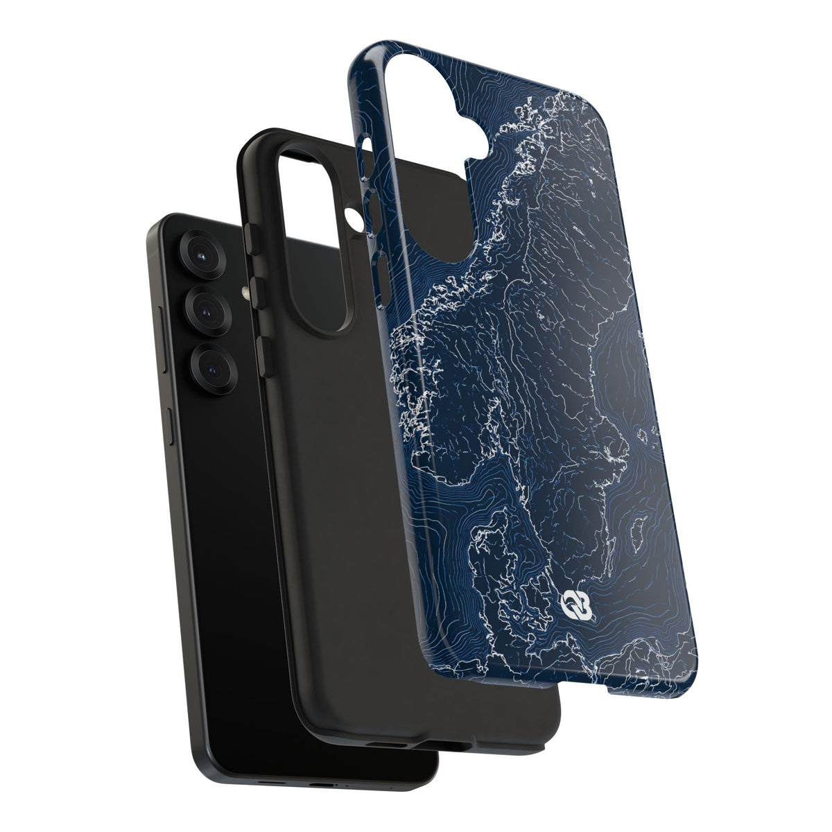 Nordic Contour Chart · Tough Phone Case for Samsung · Blue