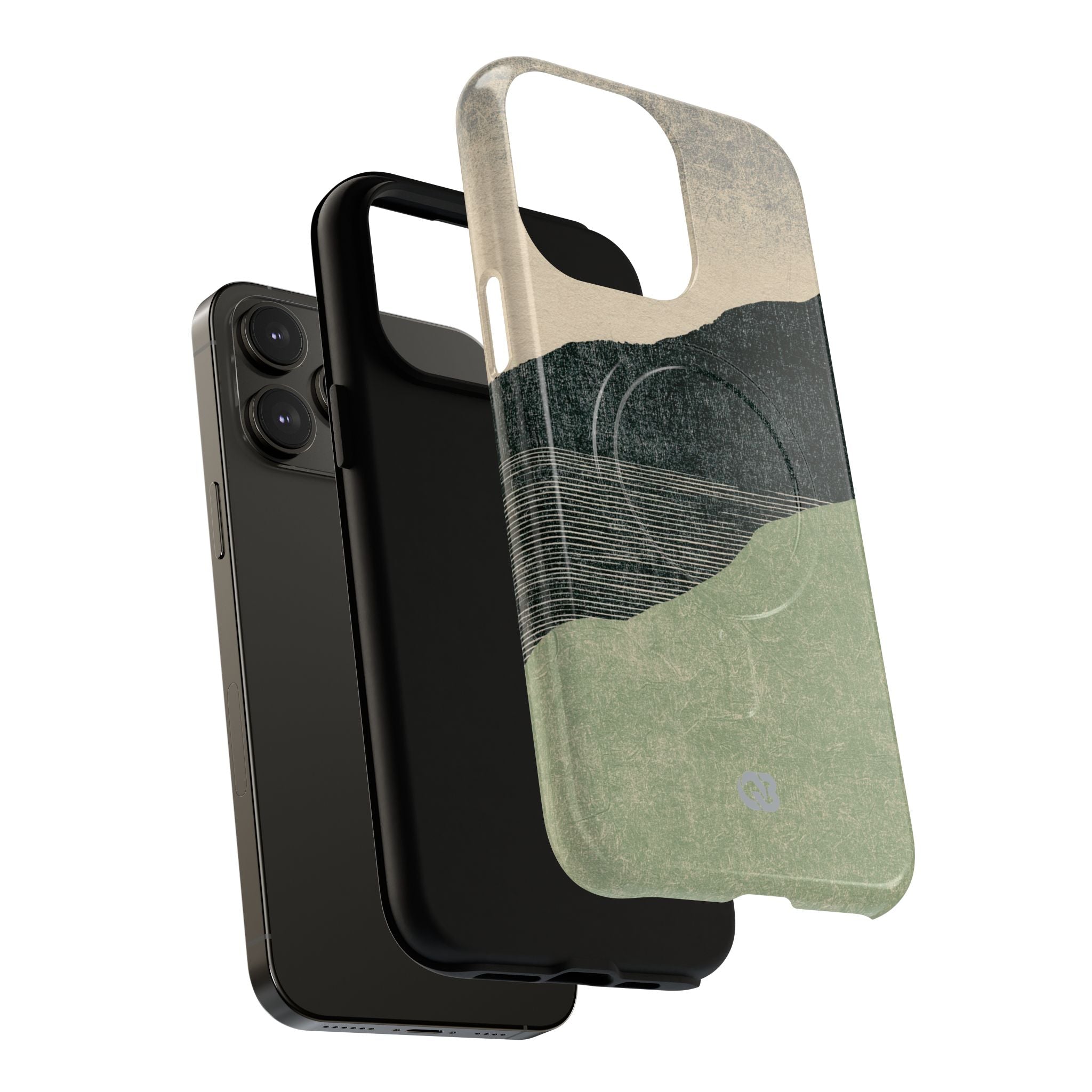 Green Tough 2.0 Magsafe Phone Case for iPhone - Moss Ridge Grain