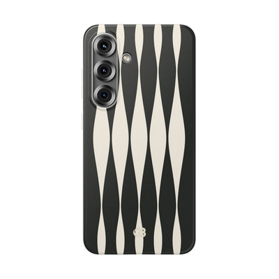 Black Lite Phone Case for Samsung - Ivory Spindle Grid