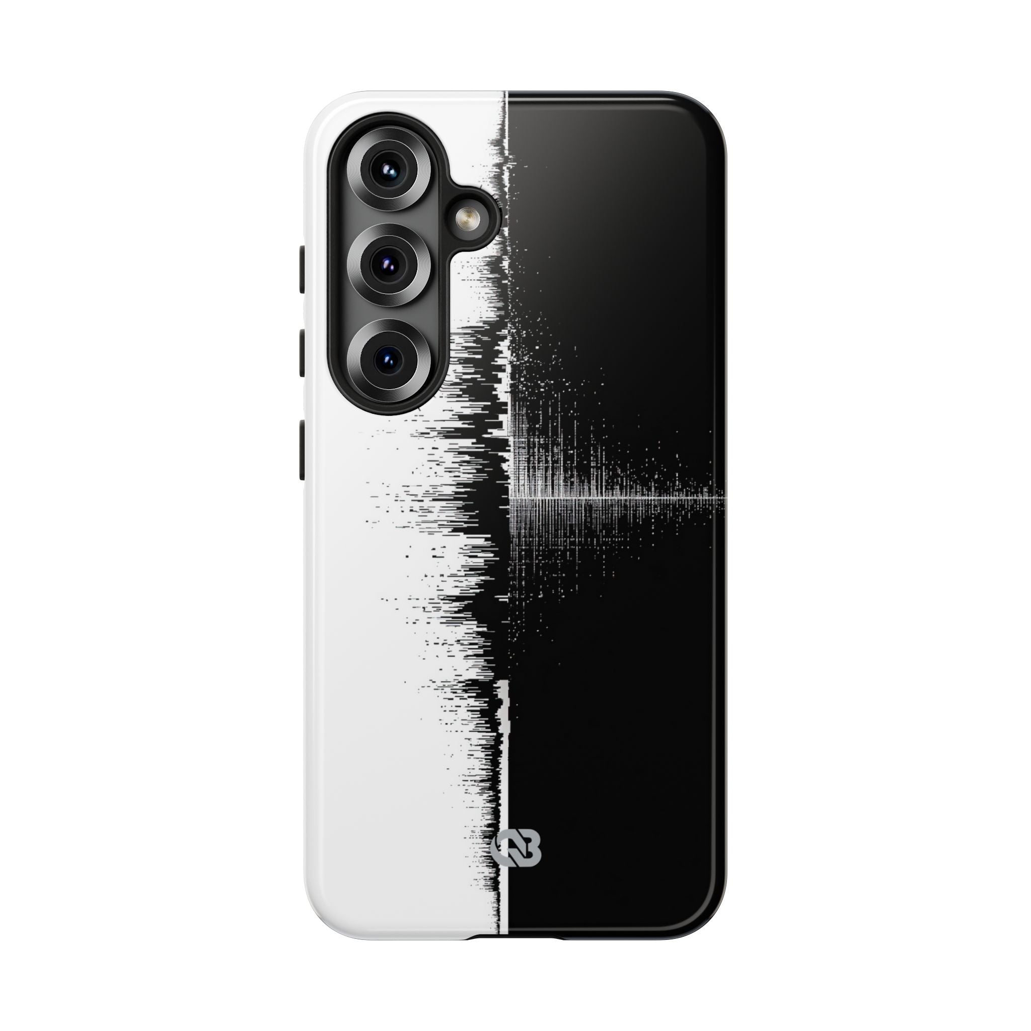 Black Tough Phone Case for Samsung - Static Signal Split