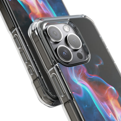 Neon Waveform · Clear Impact Magnetic Phone Case for iPhone · Black