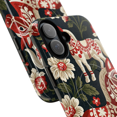 Nordic Dala Meadow · Tough 2.0 Magnetic Phone Case for iPhone · Red