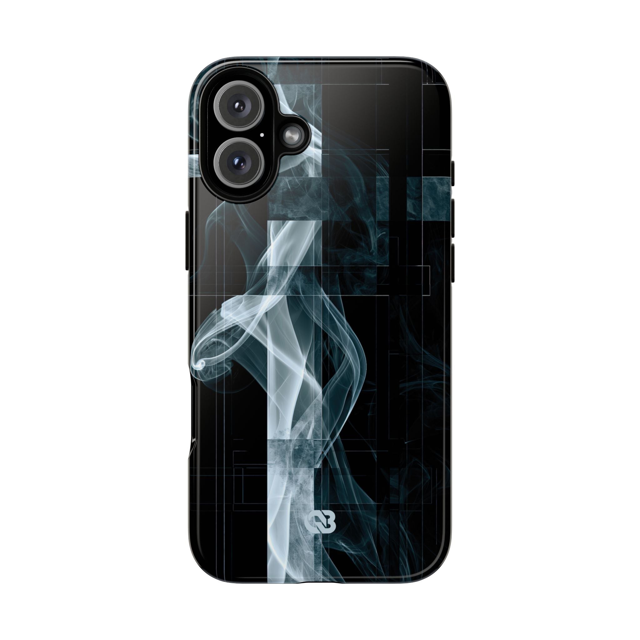 Black Tough Phone Case for iPhone - Arctic Vapor Grid