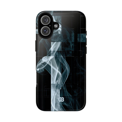 Black Tough Phone Case for iPhone - Arctic Vapor Grid