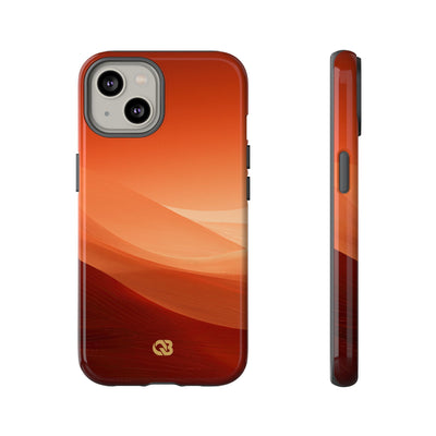 Orange Tough Phone Case for iPhone - Crimson Dune Gradient