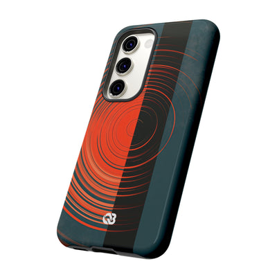 Teal Tough Phone Case for Samsung - Burnt Slate Radial