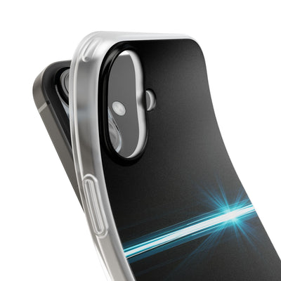 Blue Lite Phone Case for iPhone - Electric Cyan Ray