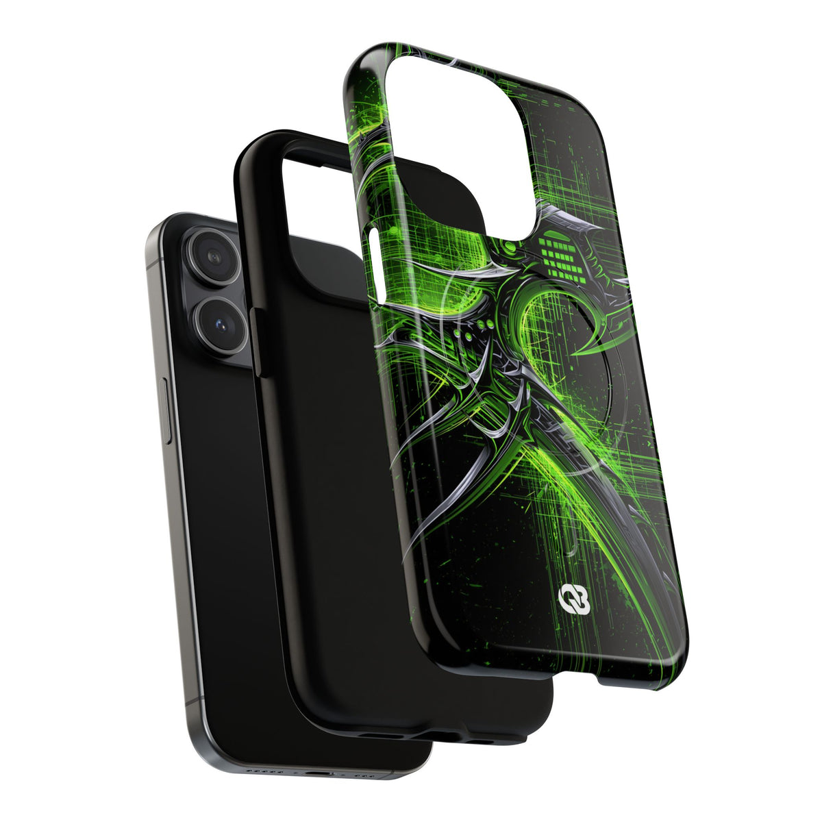 Cyber Sigil Grid · Tough 2.0 Magnetic Phone Case for iPhone · Green
