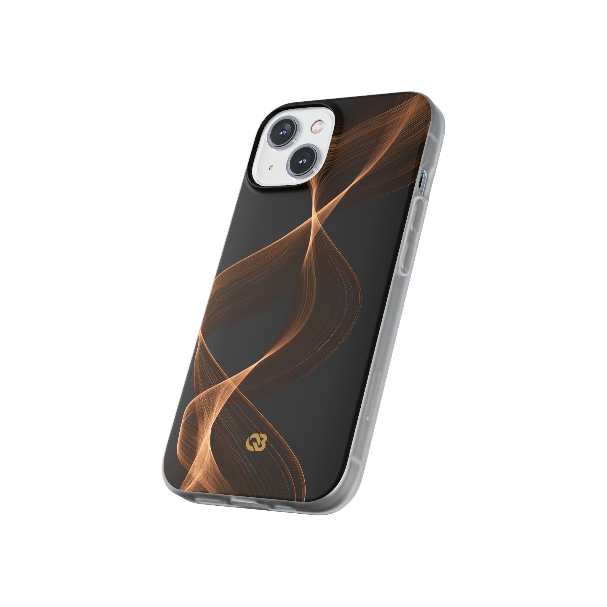Brown Lite Phone Case for iPhone - Copper Silk Wave