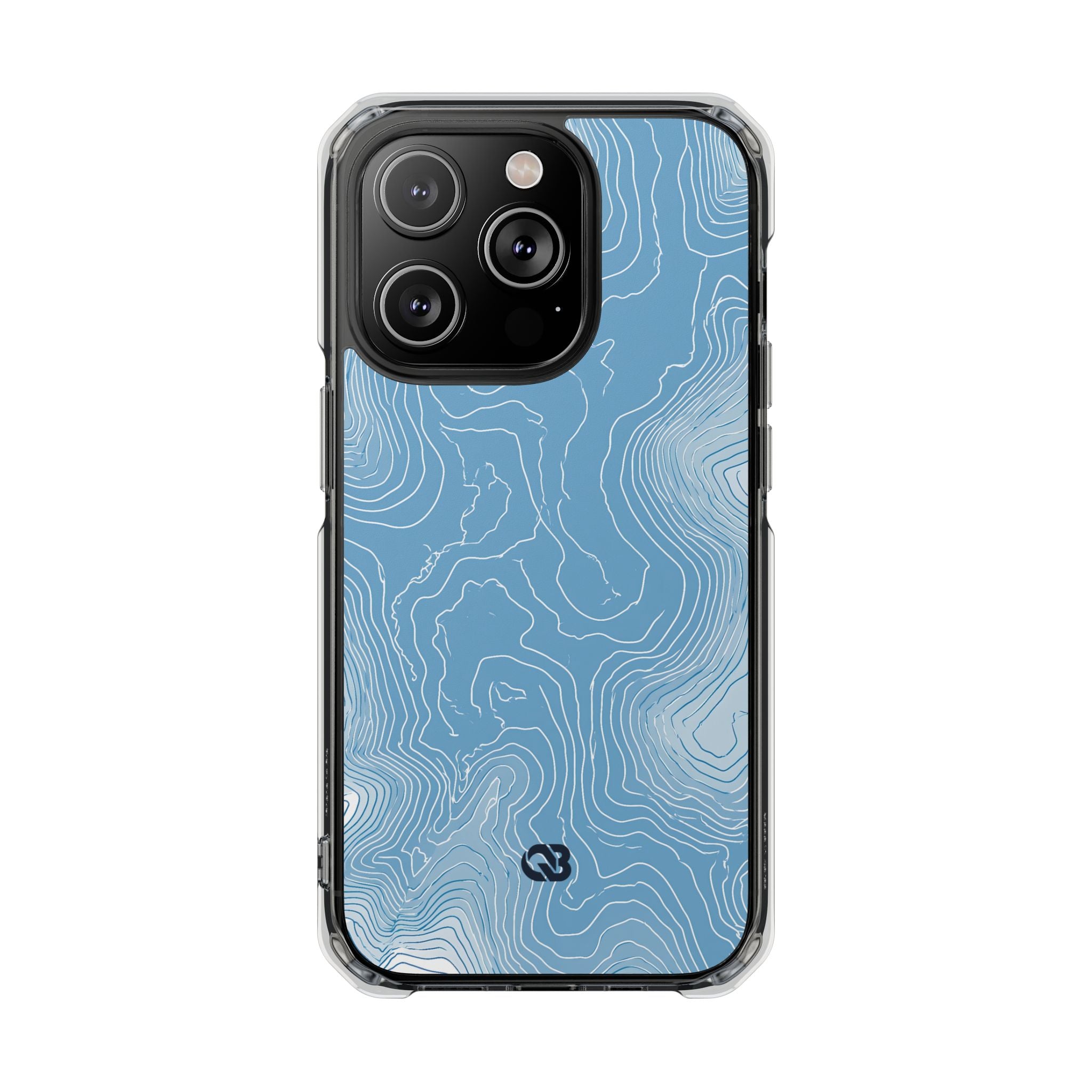 Blue Impact MagSafe Phone Case for iPhone - Glacial Ridge Topo