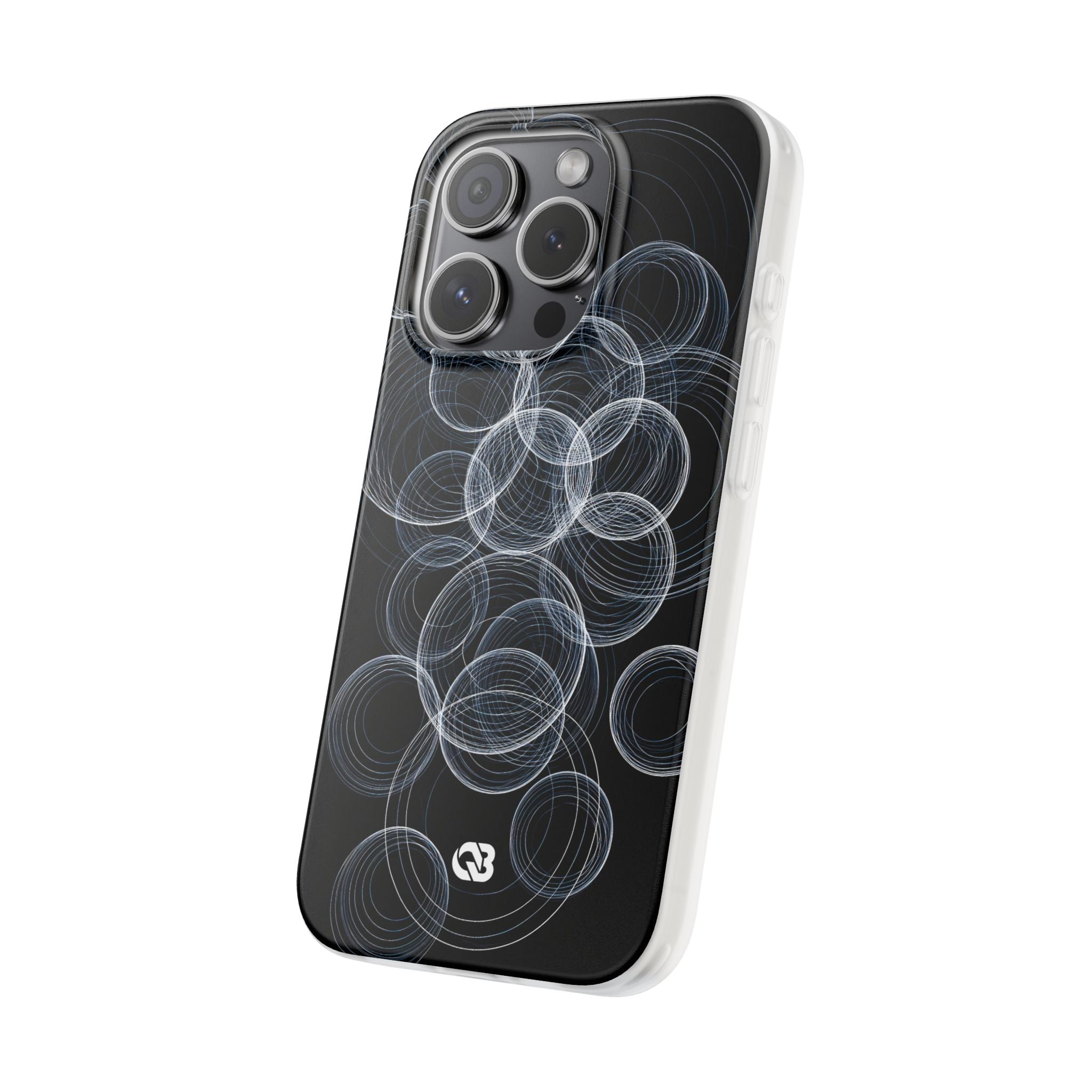 Black Lite Phone Case for iPhone - Frosted Ring Matrix