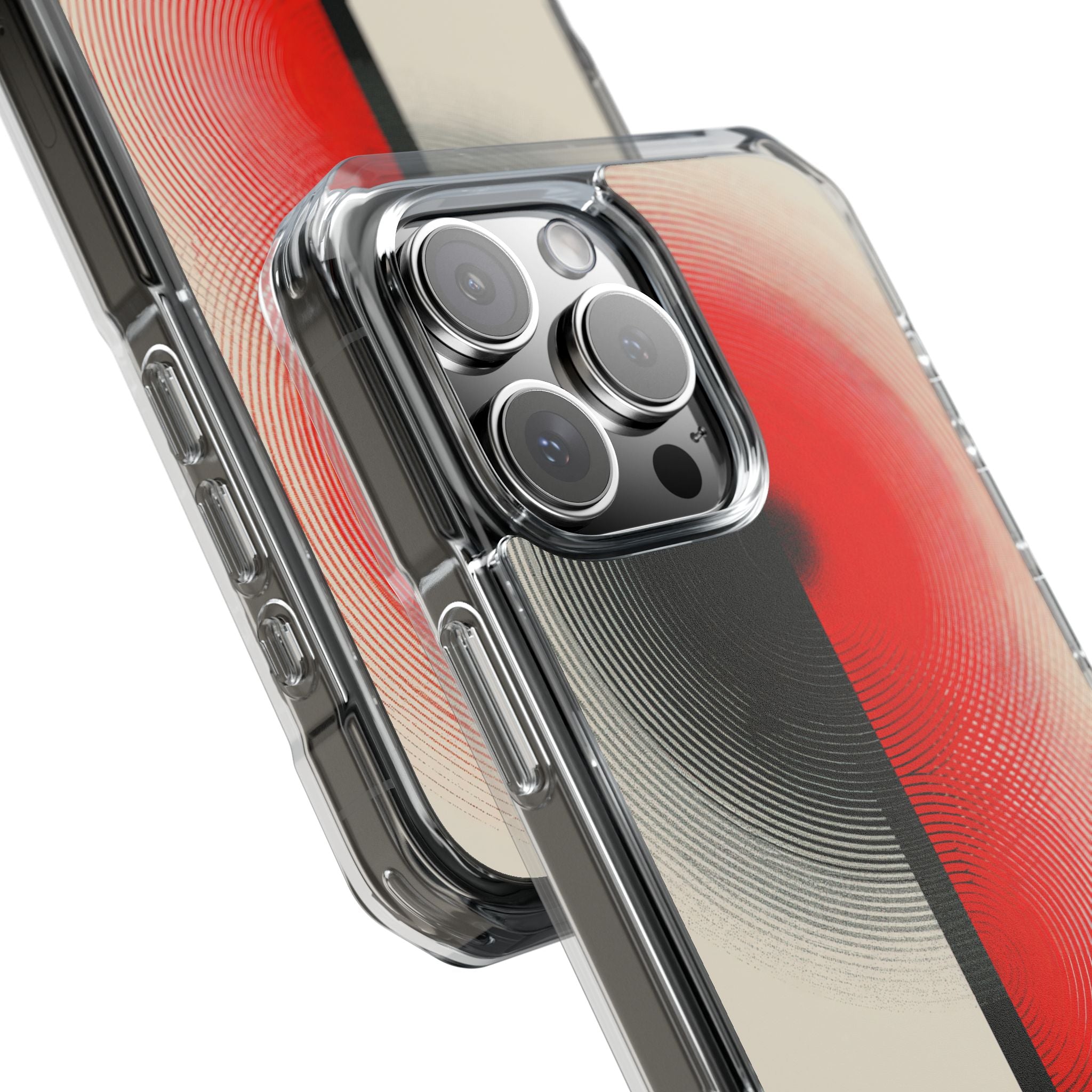 Red Impact MagSafe Phone Case for iPhone - Split Signal Red