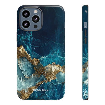 Gezacktes Gold Split iPhone 13 Pro Max Case - Tough