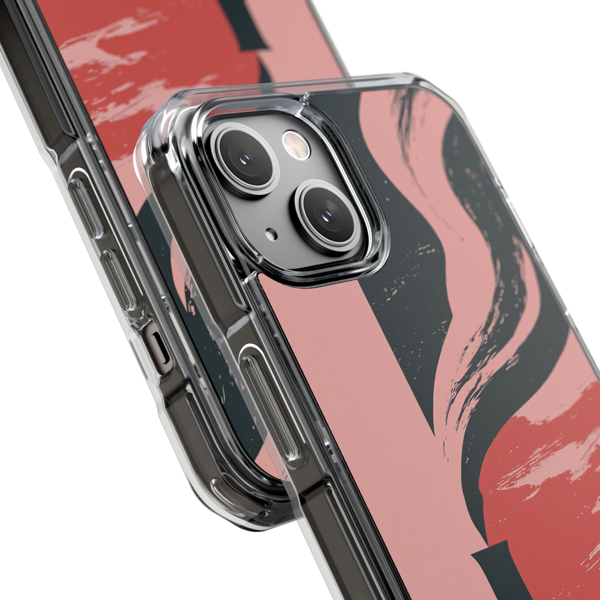 Pink Impact MagSafe Phone Case for iPhone - Cinder Rose Plume