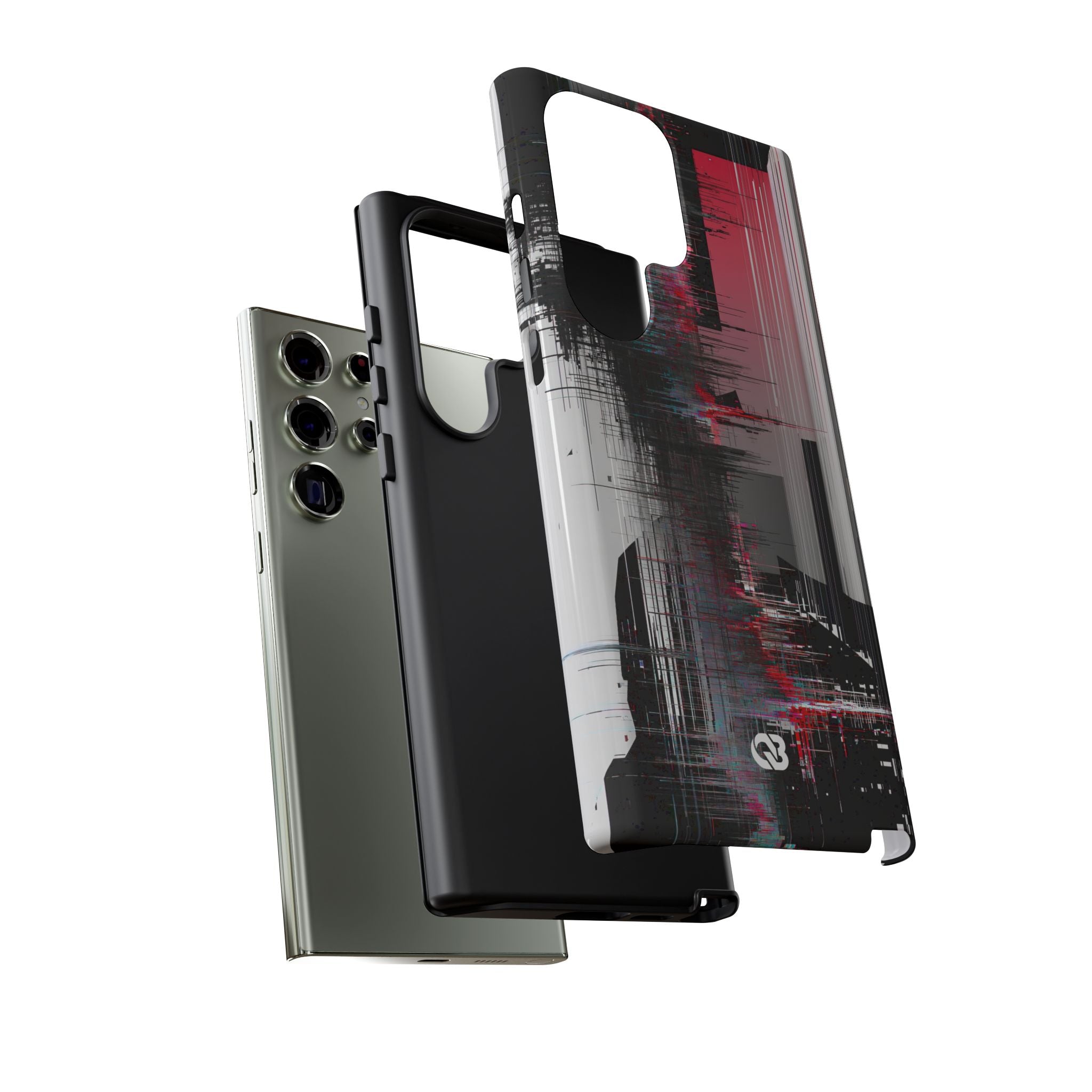 Black Tough Phone Case for Samsung - Crimson Data Leak