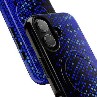 Cobalt Hex Dispersion · Tough 2.0 Magnetic Phone Case for iPhone · Blue
