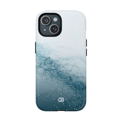 Teal Tough 2.0 Magsafe Phone Case for iPhone - Cyan Vector Lattice