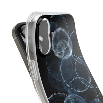 Blue Lite Phone Case for iPhone - Cyan Pulse Ripple