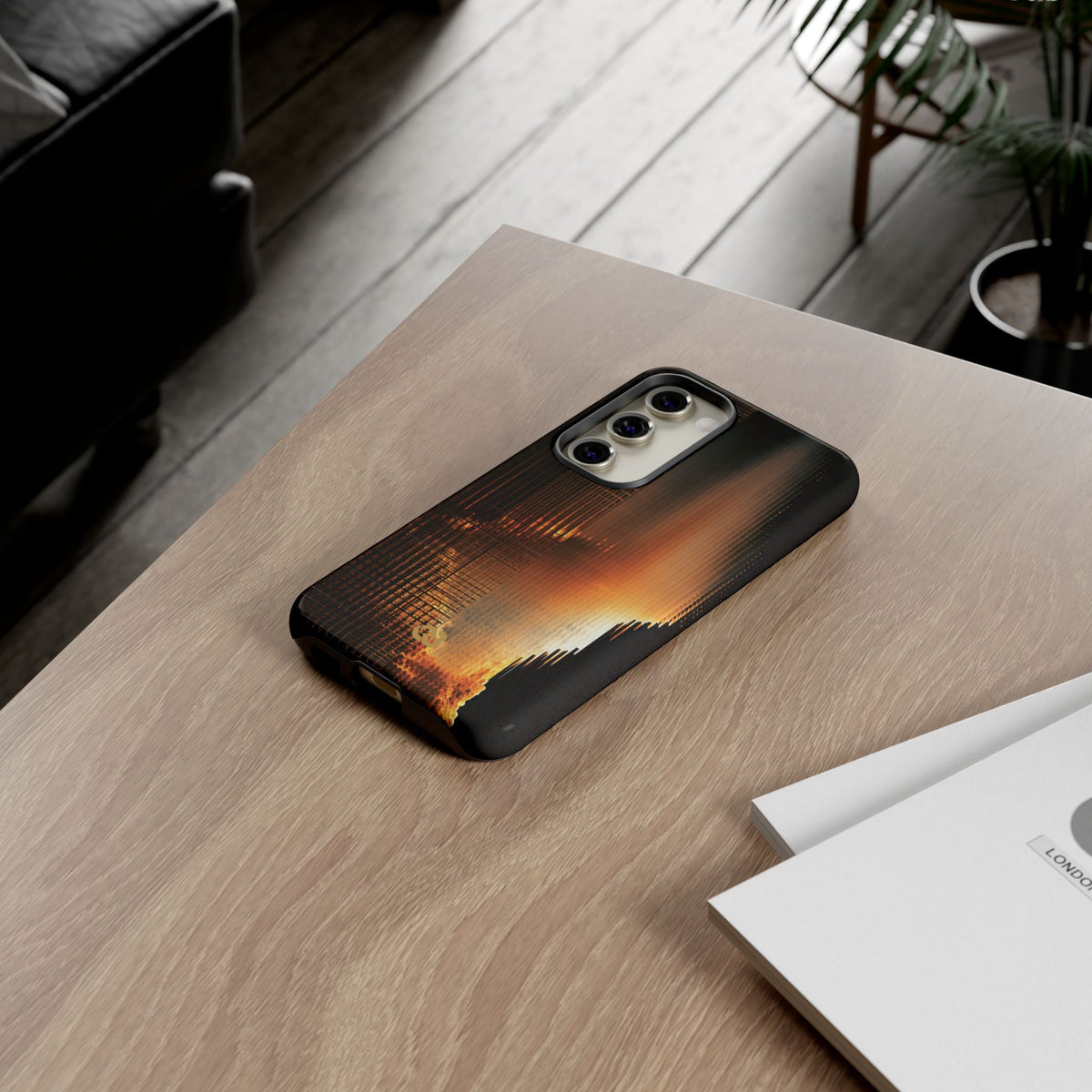 Luminous Grid · Tough Phone Case for Samsung · Black