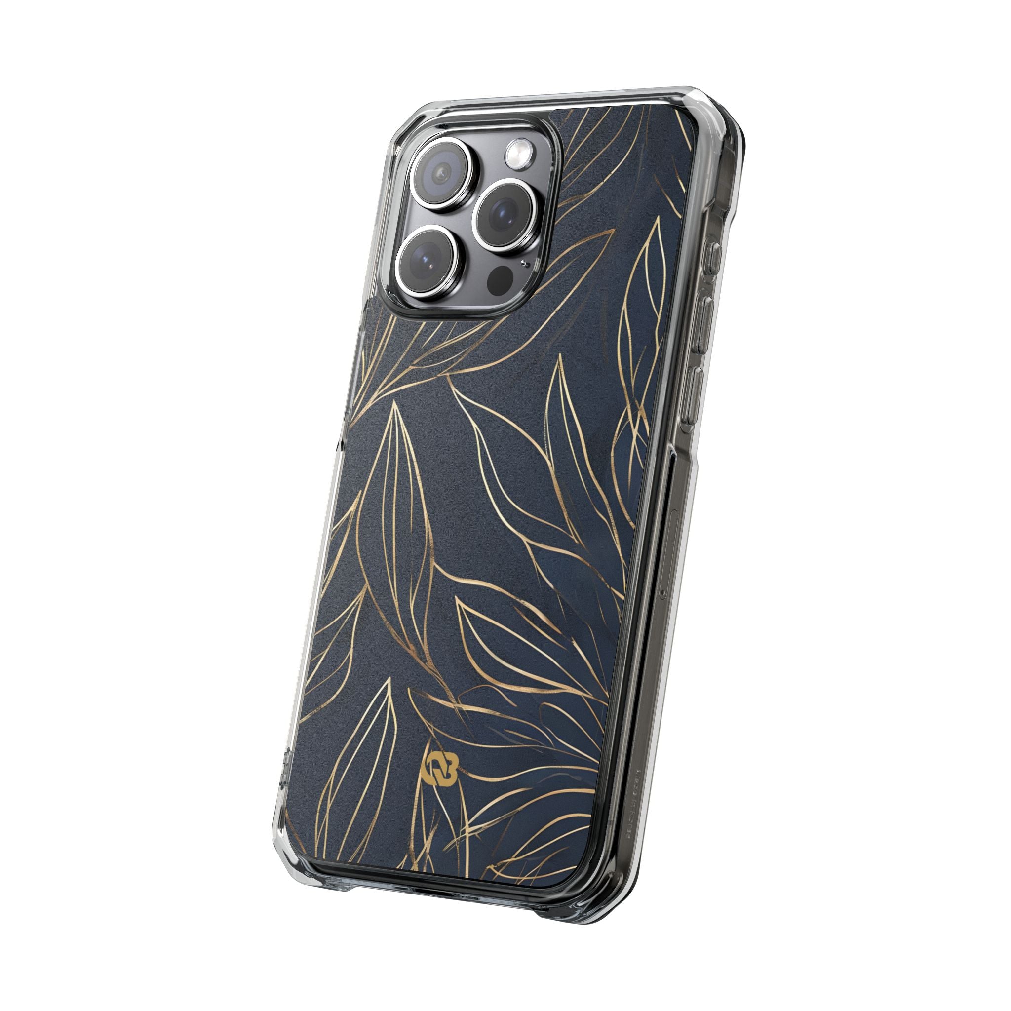 Gilded Navy Foliage · Impact Coque de téléphone pour iPhone · Magsafe