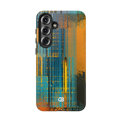 Cyber Glitch Stream · Tough Phone Case for Samsung · Teal