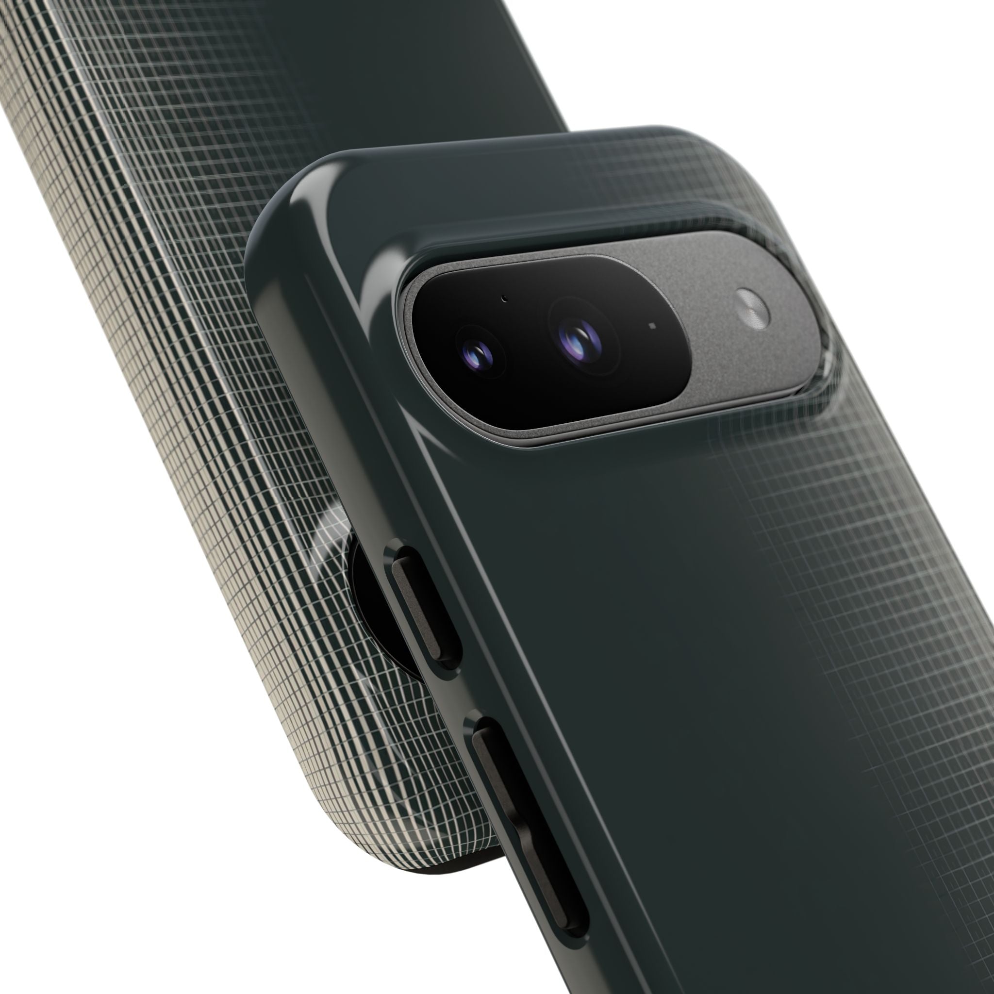 Grey Tough Phone Case for Google Pixel - Charcoal Tech Grid