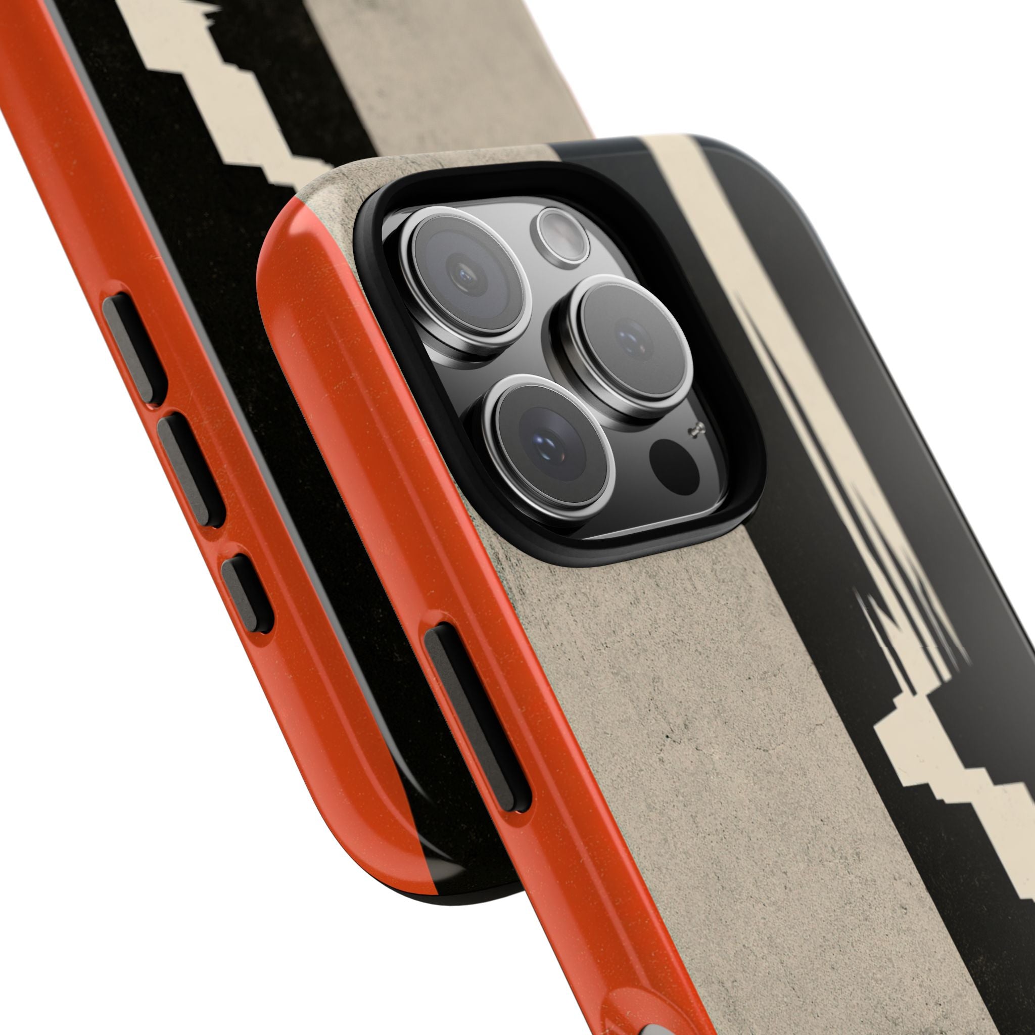 Orange Tough Phone Case for iPhone - Orange Monolith Rift
