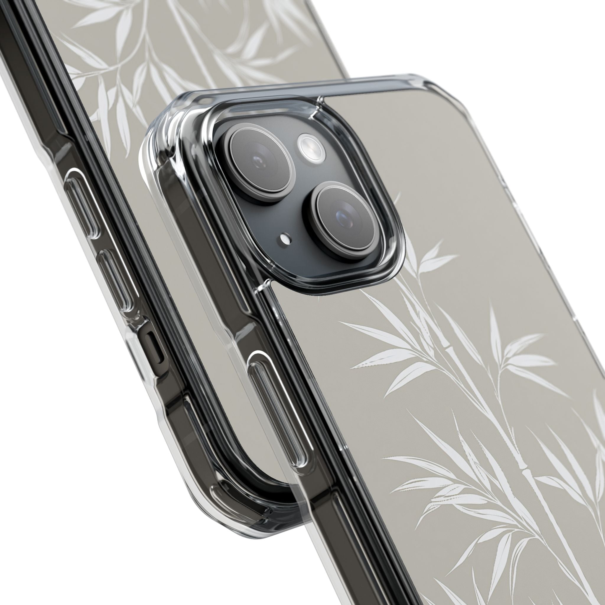 Beige Impact MagSafe Phone Case for iPhone - Sandstone Bamboo Stalks