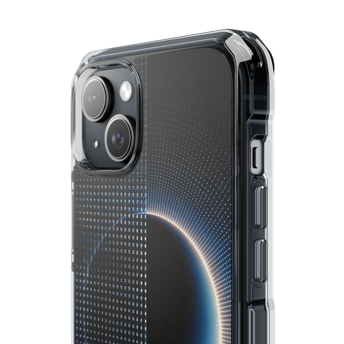 Luminous Meridian · Clear Impact Magnetic Phone Case for iPhone · Black