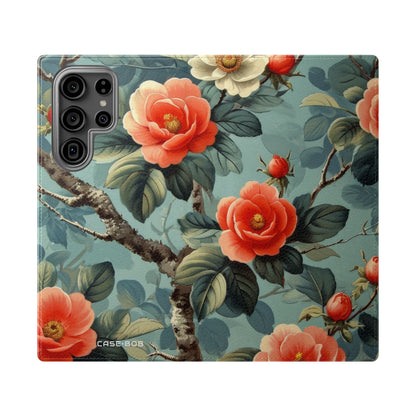 Pink Camellia - Samsung S23 Ultra Case - Wallet