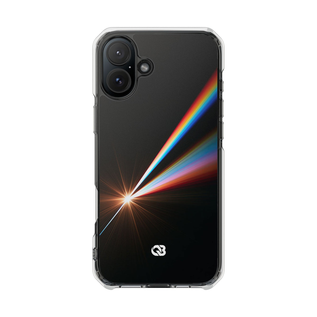 Spectral Refraction · Clear Impact Magnetic Phone Case for iPhone · Black