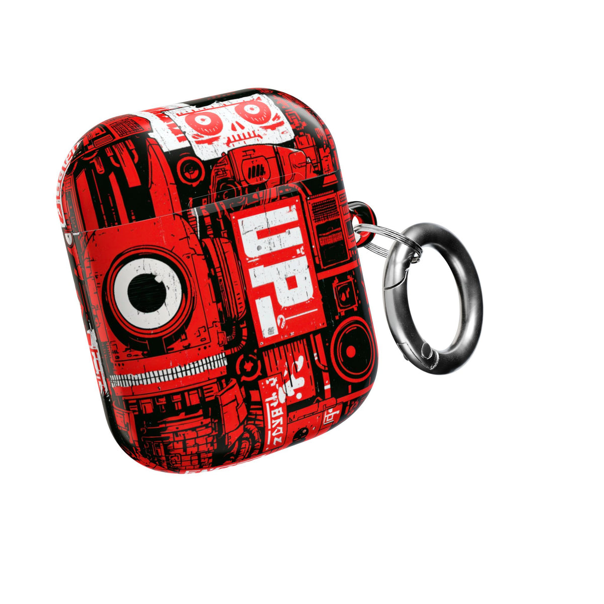 Neo Mecha Collage · Hard Case for AirPods & AirPods Pro · Red