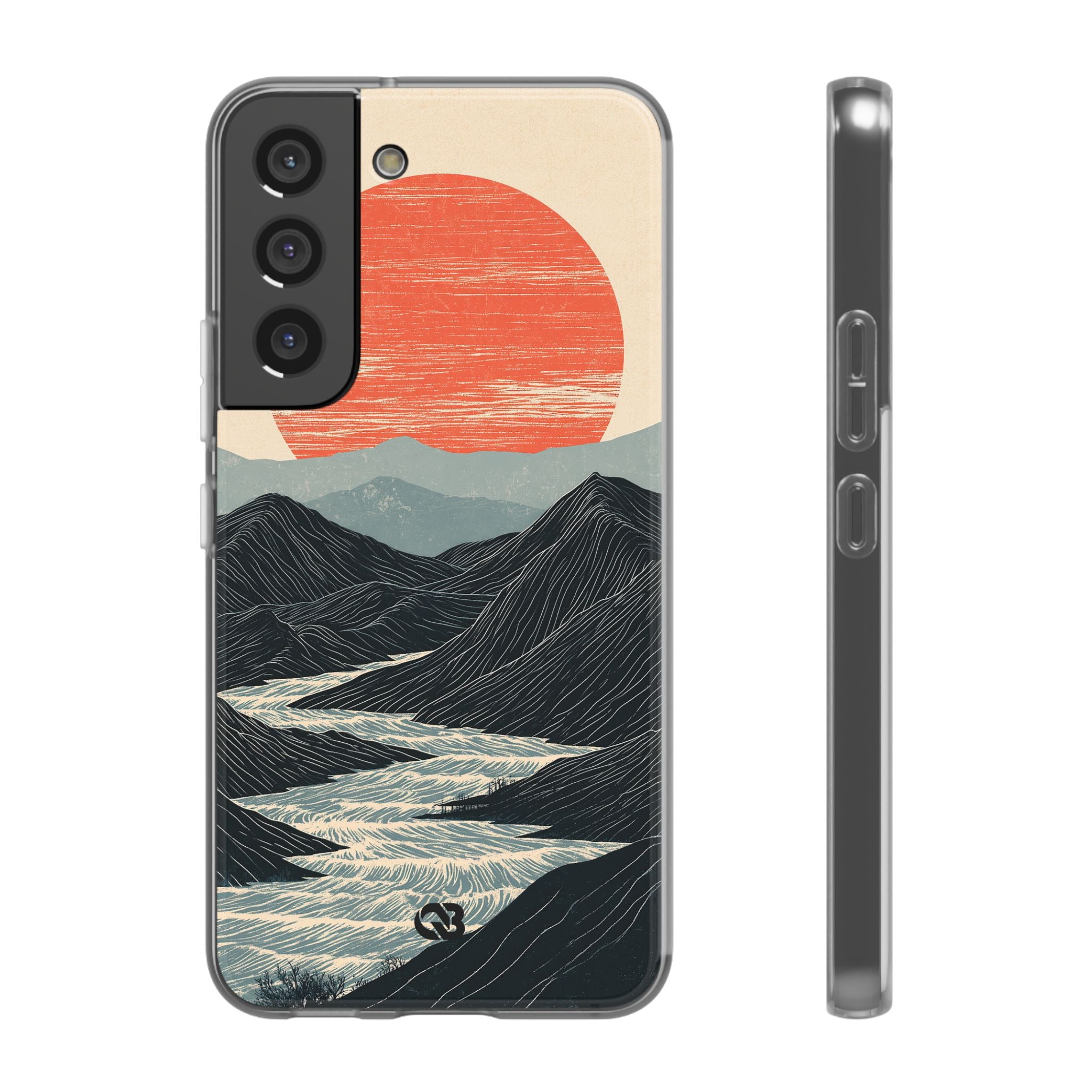 Beige Lite Phone Case for Samsung - Crimson Ridge Flow