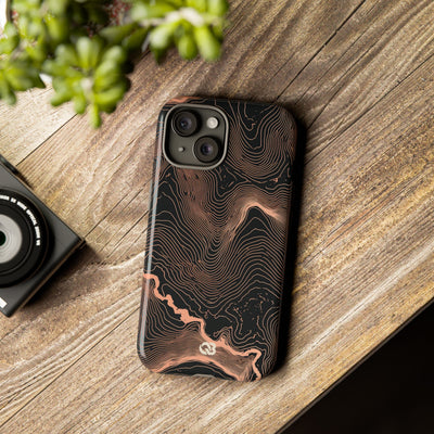 Mesa Elevation Contour · Tough Phone Case for iPhone · Black