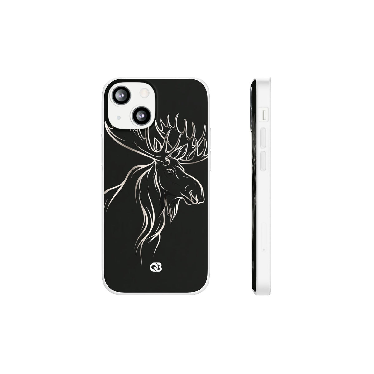 Nordic Moose Contour · Lite Phone Case for iPhone ·  Black