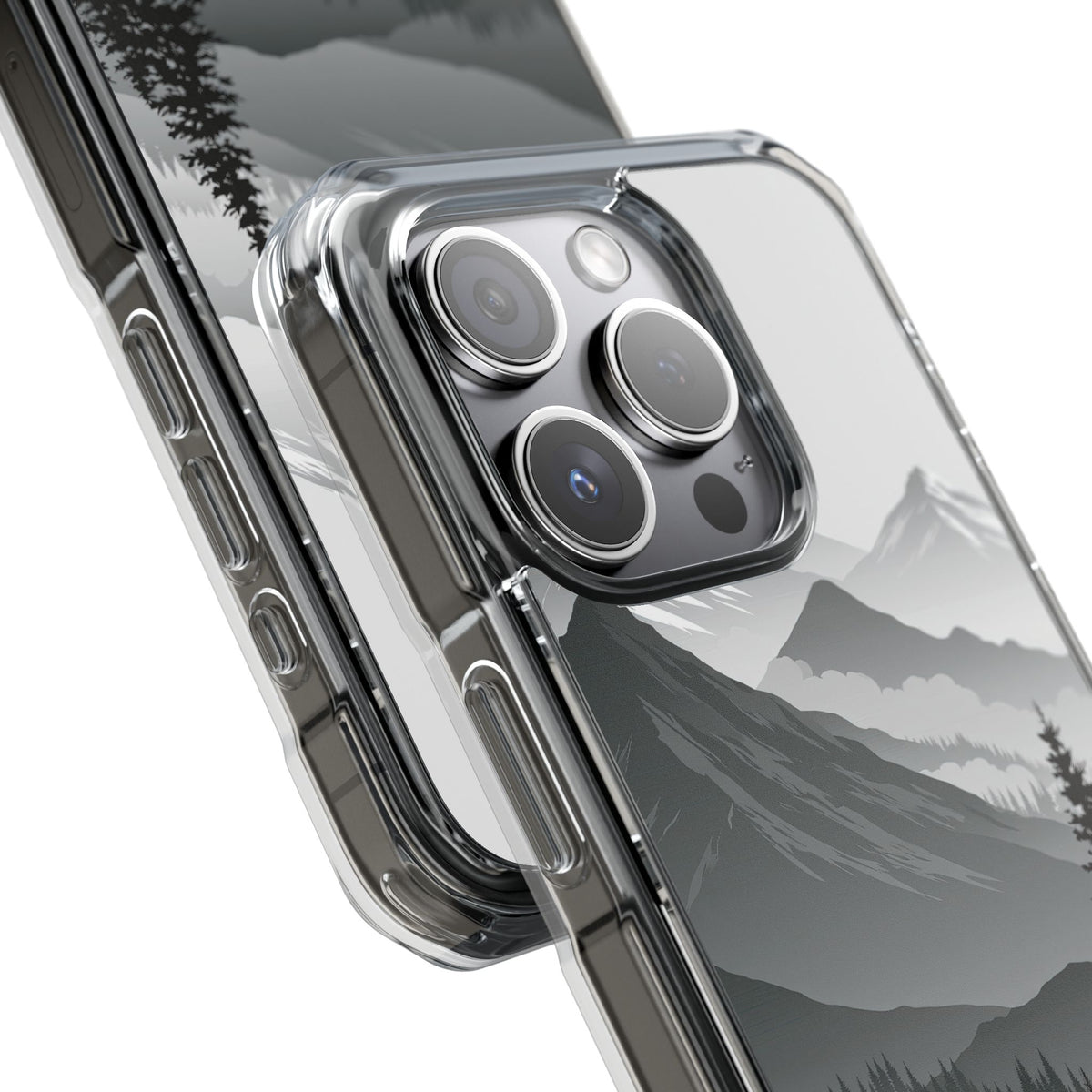 Alpine Horizon · Clear Impact Magnetic Phone Case for iPhone ·  Black