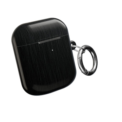 Obsidian Brushed Steel · Hard Case for AirPods & AirPods Pro · Black